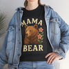 Mama Bear Unisex Heavy Cotton Tee | Perfect Gift for Moms, Nature Lovers, Eco-Friendly Fashion, Birthday or Mother’s Day
