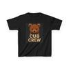 Adorable Cub Crew Kids Tee, Cute Black Tee for Bear Lovers, Stylish Kids Shirt, Perfect Birthday Gift, Animal Theme Apparel