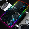 LED Mouse Pad Star Wars Spacecraft HD Large Game RGB Mousepad Computer Keyboard Office Desk Pad Laptop Desktop Accessories XXL