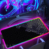 RGB Mousepad White Large Gaming Mousepads Simple Lines Luminous Mouse Pads Big LED Mouse Mat PC Gamer Desk Pad Backlit Deskmats