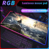 Gaming Table Rgb Z-Zelda Mouse Pad Deskmat Gamer Keyboard Accessories Pc Complete Rug Office Xxl Company Mat LED Light Mouse pad