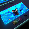 RGB Mousepad Pink Cloud Cat Cartoon Deskmat LED Backlight Gaming Keyboard Rug Computer Office Accessories Kawaii Anime Mouse Pad