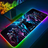 RGB Pc Gamer Keyboard Mouse Pad-for-Popular-Games-F-Fortnites-Mousepad LED Glowing Mouse Mats Rubber Gaming Computer Mausepad
