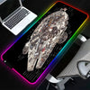 LED Mouse Pad Star Wars Spacecraft HD Large Game RGB Mousepad Computer Keyboard Office Desk Pad Laptop Desktop Accessories XXL