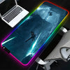 LED Mouse Pad Star Wars Spacecraft HD Large Game RGB Mousepad Computer Keyboard Office Desk Pad Laptop Desktop Accessories XXL