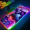 RGB Pc Gamer Keyboard Mouse Pad-for-Popular-Games-F-Fortnites-Mousepad LED Glowing Mouse Mats Rubber Gaming Computer Mausepad