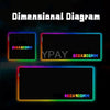 RGB Mousepad White Large Gaming Mousepads Simple Lines Luminous Mouse Pads Big LED Mouse Mat PC Gamer Desk Pad Backlit Deskmats