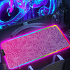RGB Mousepad White Large Gaming Mousepads Simple Lines Luminous Mouse Pads Big LED Mouse Mat PC Gamer Desk Pad Backlit Deskmats