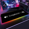 Logitech RGB Mouse Pad Gaming Accessories Mousepad Gamer PC XXL Computer Varmilo Keyboard Genshin Impact Cherry LED Desk Mat