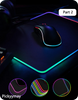 Black And White Line 90x40cm RGB Gaming Mouse Pad Large Gamer Big Mouse Mat Computer Gaming Keyboard Desk LED Backlit Mousepad
