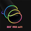 RGB Mousepad White Large Gaming Mousepads Simple Lines Luminous Mouse Pads Big LED Mouse Mat PC Gamer Desk Pad Backlit Deskmats