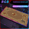 Gaming Table Rgb Z-Zelda Mouse Pad Deskmat Gamer Keyboard Accessories Pc Complete Rug Office Xxl Company Mat LED Light Mouse pad