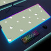 RGB Mousepad Pink Cloud Cat Cartoon Deskmat LED Backlight Gaming Keyboard Rug Computer Office Accessories Kawaii Anime Mouse Pad
