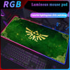Gaming Table Rgb Z-Zelda Mouse Pad Deskmat Gamer Keyboard Accessories Pc Complete Rug Office Xxl Company Mat LED Light Mouse pad