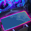 RGB Mousepad White Large Gaming Mousepads Simple Lines Luminous Mouse Pads Big LED Mouse Mat PC Gamer Desk Pad Backlit Deskmats