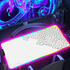 RGB Mousepad White Large Gaming Mousepads Simple Lines Luminous Mouse Pads Big LED Mouse Mat PC Gamer Desk Pad Backlit Deskmats