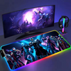 Fortnite-E LED Desk Mat Pc Gaming Accessories Large Mouse Pad Computer Gamer Keyboard Mat Gamer Deskmat