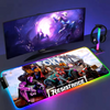 Fortnite-E LED Desk Mat Pc Gaming Accessories Large Mouse Pad Computer Gamer Keyboard Mat Gamer Deskmat