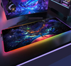 Space Large RGB Mouse Pad Gaming Mousepad LED Mouse Mat Gamer Mousemats Table Pads PC Desk Mat RGB Keyboard Mat XXL 90x40cm