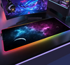 Space Large RGB Mouse Pad Gaming Mousepad LED Mouse Mat Gamer Mousemats Table Pads PC Desk Mat RGB Keyboard Mat XXL 90x40cm