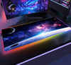 Space Large RGB Mouse Pad Gaming Mousepad LED Mouse Mat Gamer Mousemats Table Pads PC Desk Mat RGB Keyboard Mat XXL 90x40cm