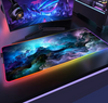 Space Large RGB Mouse Pad Gaming Mousepad LED Mouse Mat Gamer Mousemats Table Pads PC Desk Mat RGB Keyboard Mat XXL 90x40cm