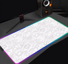 Black And White Line 90x40cm RGB Gaming Mouse Pad Large Gamer Big Mouse Mat Computer Gaming Keyboard Desk LED Backlit Mousepad