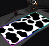 Black And White Line 90x40cm RGB Gaming Mouse Pad Large Gamer Big Mouse Mat Computer Gaming Keyboard Desk LED Backlit Mousepad