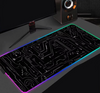Black And White Line 90x40cm RGB Gaming Mouse Pad Large Gamer Big Mouse Mat Computer Gaming Keyboard Desk LED Backlit Mousepad