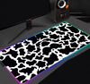 Black And White Line 90x40cm RGB Gaming Mouse Pad Large Gamer Big Mouse Mat Computer Gaming Keyboard Desk LED Backlit Mousepad