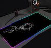 Black And White Line 90x40cm RGB Gaming Mouse Pad Large Gamer Big Mouse Mat Computer Gaming Keyboard Desk LED Backlit Mousepad