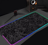 Black And White Line 90x40cm RGB Gaming Mouse Pad Large Gamer Big Mouse Mat Computer Gaming Keyboard Desk LED Backlit Mousepad