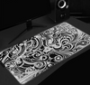 Black And White Line 90x40cm RGB Gaming Mouse Pad Large Gamer Big Mouse Mat Computer Gaming Keyboard Desk LED Backlit Mousepad