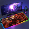 Tokisaki Kurumi LED Desk Mat Anime Pc Accessories Large Mouse Pad Computer Gamer Keyboard Mat Gamer Deskmat