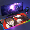 Tokisaki Kurumi LED Desk Mat Anime Pc Accessories Large Mouse Pad Computer Gamer Keyboard Mat Gamer Deskmat