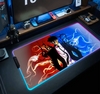 Solo Levelings Anime RGB Pc Gamer Keyboard Mouse Pad Mousepad LED Glowing Mouse Mats Rubber Gaming Computer Mausepad