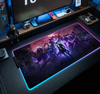 Solo Levelings Anime RGB Pc Gamer Keyboard Mouse Pad Mousepad LED Glowing Mouse Mats Rubber Gaming Computer Mausepad