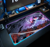 Solo Levelings Anime RGB Pc Gamer Keyboard Mouse Pad Mousepad LED Glowing Mouse Mats Rubber Gaming Computer Mausepad
