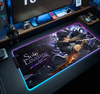 Solo Levelings Anime RGB Pc Gamer Keyboard Mouse Pad Mousepad LED Glowing Mouse Mats Rubber Gaming Computer Mausepad