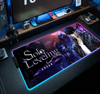 Solo Levelings Anime RGB Pc Gamer Keyboard Mouse Pad Mousepad LED Glowing Mouse Mats Rubber Gaming Computer Mausepad