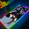 Anime Solo Leveling RGB Pc Gamer Keyboard Mouse Pad Mousepad LED Glowing Mouse Mats Rubber Gaming Computer Mausepad