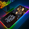 Anime Solo Leveling RGB Pc Gamer Keyboard Mouse Pad Mousepad LED Glowing Mouse Mats Rubber Gaming Computer Mausepad