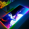 Anime Solo Leveling RGB Pc Gamer Keyboard Mouse Pad Mousepad LED Glowing Mouse Mats Rubber Gaming Computer Mausepad