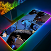 Anime Solo Leveling RGB Pc Gamer Keyboard Mouse Pad Mousepad LED Glowing Mouse Mats Rubber Gaming Computer Mausepad