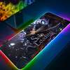 Anime Solo Leveling RGB Pc Gamer Keyboard Mouse Pad Mousepad LED Glowing Mouse Mats Rubber Gaming Computer Mausepad