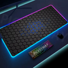 Geometry Large RGB Gamer Mousepad 40x90cm Mouse Mat Gaming Mousepads LED Keyboard Mats Luminous Desk Pads Mouse Pad For PC