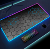 Geometry Large RGB Gamer Mousepad 40x90cm Mouse Mat Gaming Mousepads LED Keyboard Mats Luminous Desk Pads Mouse Pad For PC