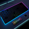 Geometry Large RGB Gamer Mousepad 40x90cm Mouse Mat Gaming Mousepads LED Keyboard Mats Luminous Desk Pads Mouse Pad For PC