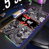 Japanese Samurai Devil RGB Pc Gamer Keyboard Mouse Pad 900x400 Mousepad LED Glowing Mouse Mats Rubber Gaming Computer Mausepad