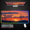 Landscape And Sunset Glow RGB Mouse Pad Gaming Mousepads LED Mouse Mat  Keyboard Mat Anti-slip 40x90cm Mousepad Luminous Desk Rug